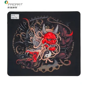Divine Frog speed-surface mouse pad with high-density woven fabric, low resistance gliding, natural rubber anti-slip base, OEM/ODM customization