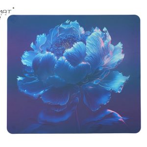 Rainbow Coating mouse pad with ultra-smooth fiberglass surface, low-friction tracking, natural rubber anti-slip base, OEM/ODM customization