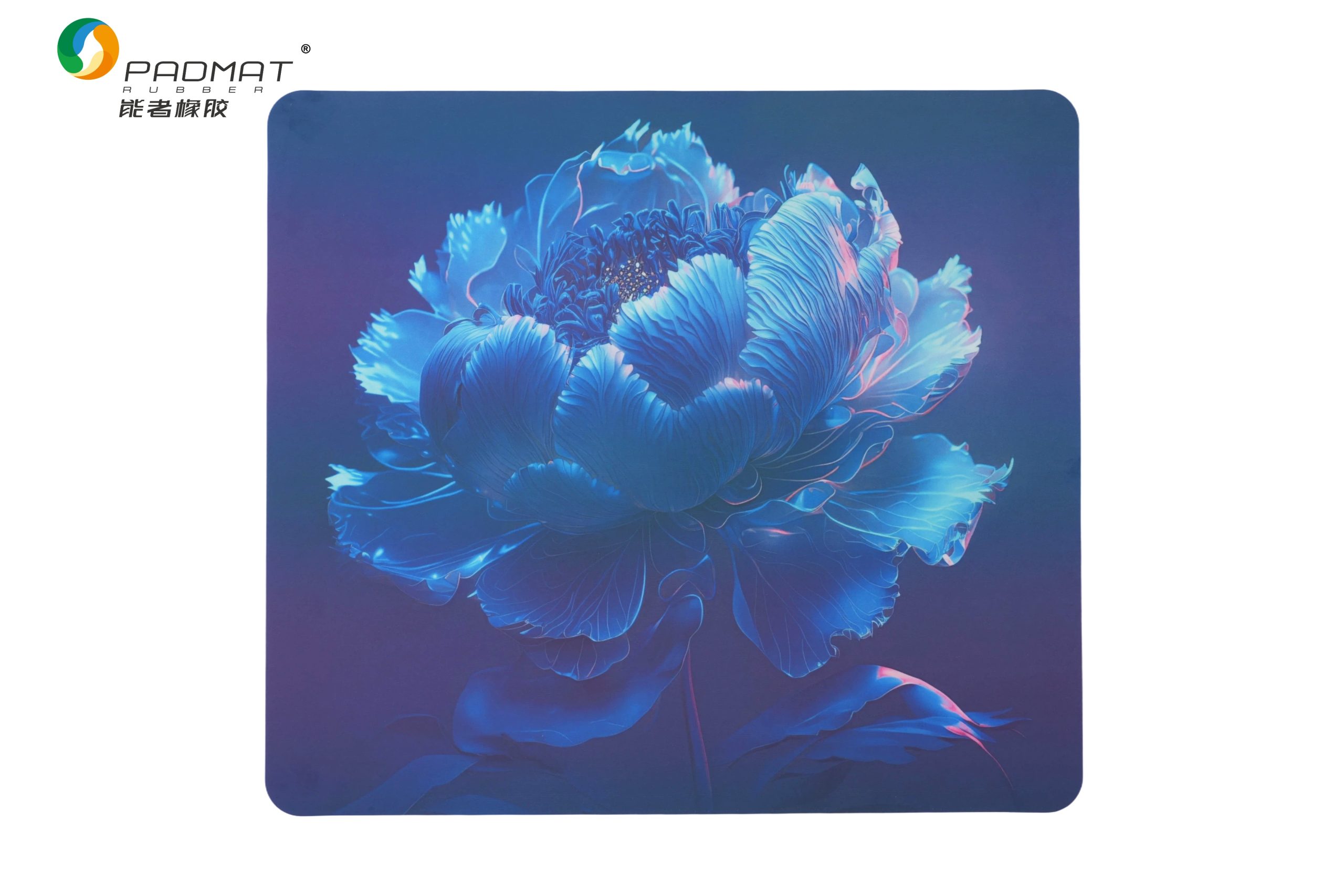Rainbow Coating mouse pad with ultra-smooth fiberglass surface, low-friction tracking, natural rubber anti-slip base, OEM/ODM customization