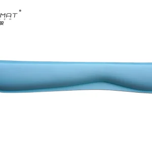 PADMAT Light Blue Ergonomic Memory Foam Wrist Rest, Non-Slip Carbon Fiber Base Mouse Hand Support for Office & Gaming
