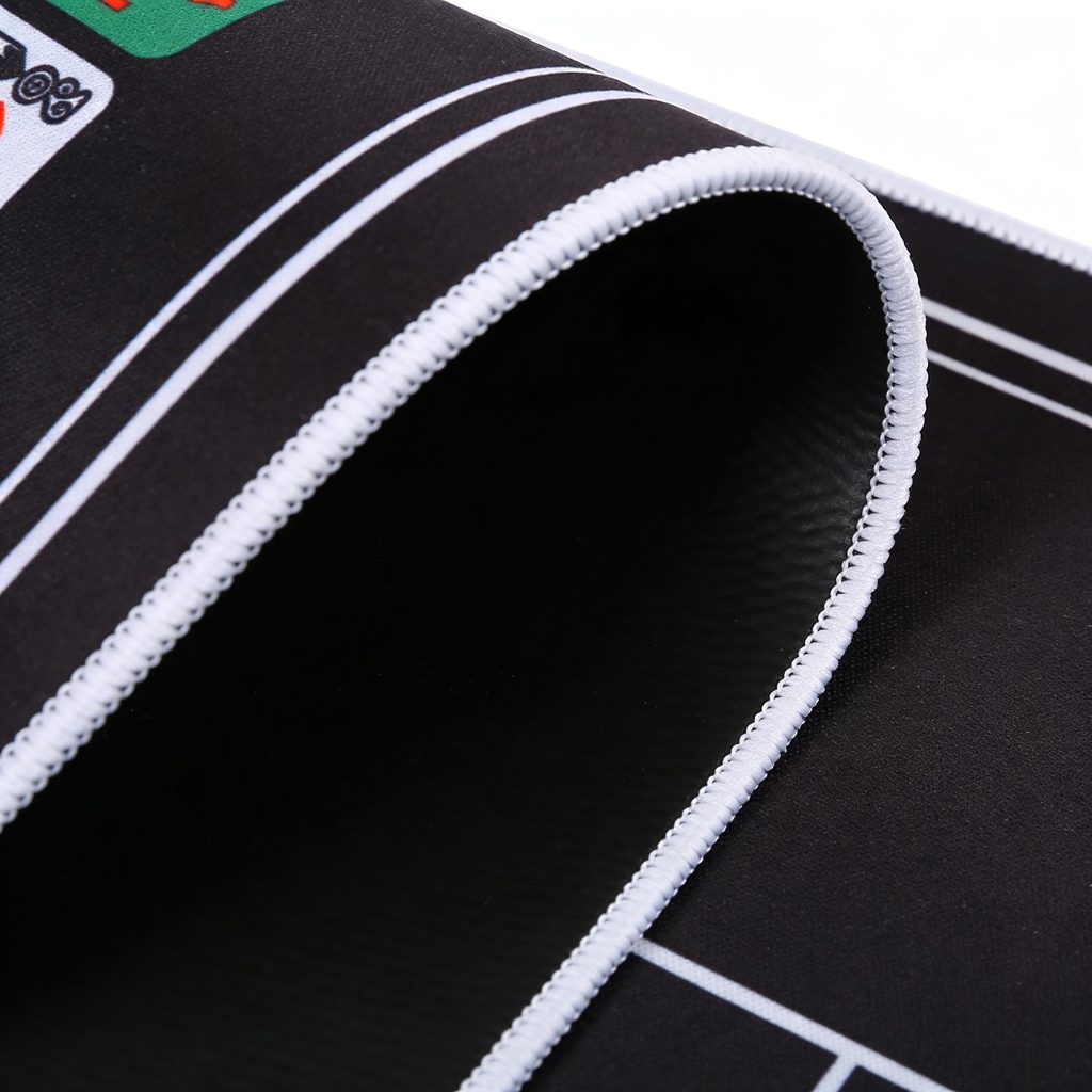 Premium rolled mouse pad with stitched edges, a high-quality product from professional mouse pad manufacturer.