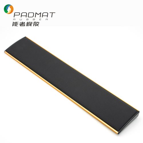 Custom OEM keyboard wrist rest produced by Padmat Rubber, featuring memory foam padding, fabric customization, and a non-slip rubber base from a leading mouse pad OEM factory and rubber mat manufacturer in China.